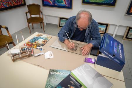 57 MTLS Trebnje - Stjepan Ivanec med ustvarjanjem, foto Bostjan Pucelj